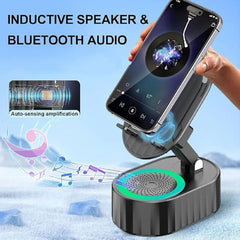 5-in-1 Wireless Induction Bluetooth Speaker with Phone Holder & Ambient Light